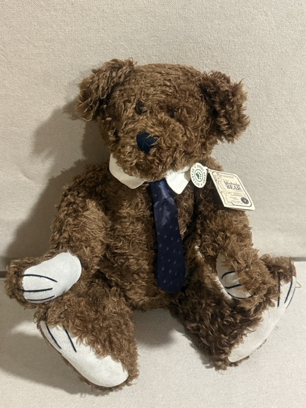Boyds Bears Truman S. Bearington Mohair Collector Bear w/ Tie & Tag Collectable